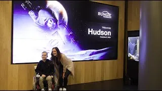 Thumbnail: Heart Hero Hudson Visits Bungie Studio | Bungie Foundation