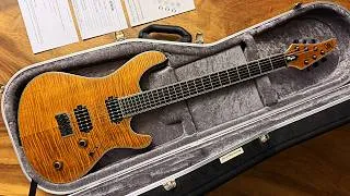Thumbnail: Mayones Regius 6 2009 Trans Dirty Brown Gloss - Custom Built for Ruud Jolie of Within Temptation