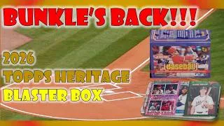 Thumbnail: Bunkle's back! Fun 2026 Topps Heritage Blaster Box Opening!