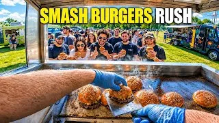 Thumbnail: POV: Cooking Smash Burgers Alone 🍔🚚 | Evening Rush 🔥