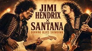 Thumbnail: Jimi Hendrix × Santana Inspired | Burning Blues Guitar Showdown