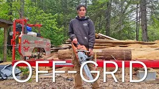 Thumbnail: Milling Oak Stair Treads for MASSIVE  Log Cabin
