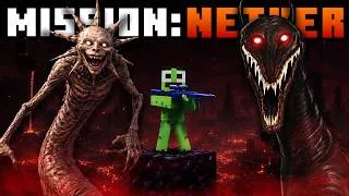 Thumbnail: Surviving NETHER One Block With HORROR MODS