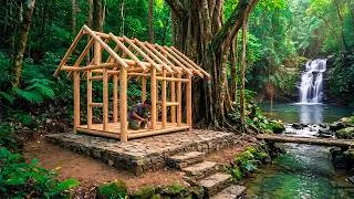 Thumbnail: Build a Cozy Wooden Shelter in the Forest. Survival Skills Alone in the Forest, off - Grid | Part 1.