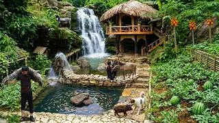 Thumbnail: Full Video: 100 Days Building a Bushcraft House & Pool by the Waterfall | Facing Predators Off-Grid