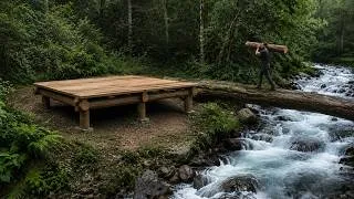 Thumbnail: I Spent a Year Solo Bushcrafting, Surviving, and Building a Wooden House in the Rainforest