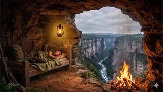Thumbnail: 7 Days Alone: Building My Hidden Base Inside a Cave. Bushcraft Sherter, Survival in the forest