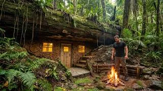 Thumbnail: 100 Days Building a Cozy Wooden Cabin Under a Giant Fallen Tree | Bushcraft Survival
