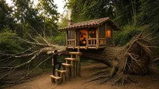 Thumbnail: 20 Days Alone Building the Ultimate Bushcraft Tree House | Start to Finish