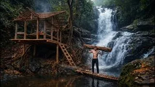 Thumbnail: Building a Shelter Next to a Natural Waterfall (Part 1)