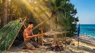 Thumbnail: Desert Island Survival with My Dog | Building a Shelter, Fishing & Finding Water