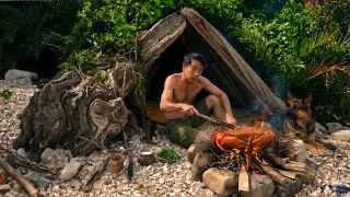 Thumbnail: Desert Island Survival (No Water, No Fire, No Food) | Living Off Trash With My Dog