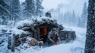 Thumbnail: Alone Surviving in an Underground Shelter During a Snowstorm  -45°C in Northern America