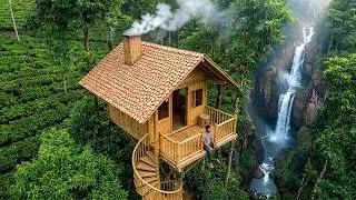 Thumbnail: I built my dream bamboo house on the treetop. Solo survival, frog hunting, cooking, overnight | ASMR