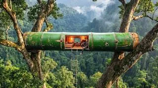 Thumbnail: Build a bamboo-tube shelter suspended high in the treetop - From Start to Finish