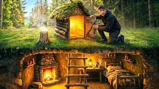 Thumbnail: I Built a Tiny Log Cabin Hiding a SECRET Underground Shelter | Bushcraft