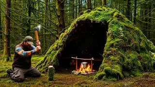 Thumbnail: Solo Overnight in My Natural Shelter | Primitive Cooking & Wild Foraging