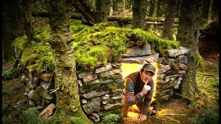Thumbnail: Building a Secret Warm and Cozy Survival House | Primitive Stone Shelter Solo Build