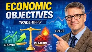 Thumbnail: Government Economic Objectives Explained | Growth, Inflation, Unemployment & Trade-Offs!