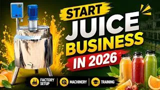Thumbnail: How to Start a Juice Business in 2026 | Real Success Story | Complete Juice Factory Setup & Training