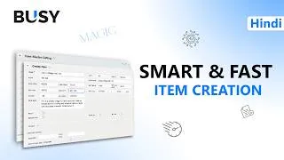 Thumbnail: ⭐ Create Item Masters Faster in BUSY MAGIC 🚀 | Single & Bulk Item Creation | Hindi