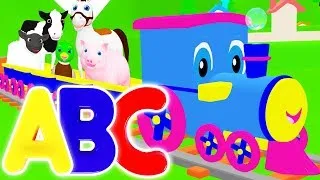 Thumbnail: Alphabet Animals | Learn ABC Animals Song for Kids | Learning Train Teaches Animal Names & Counting
