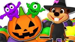 Thumbnail: Learn Colors & ABC Alphabet with Halloween Songs Collection | Super Circus 3D Pumpkin Smash