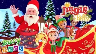 Thumbnail: Jingle Bells with Lyrics l Christmas Songs l Merry Christmas| Busy Bees Nursery Rhymes & Kids Songs
