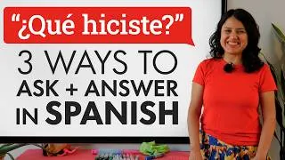 Thumbnail: Have a conversation in Spanish using 3 verbs to ask & answer questions