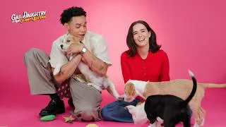 Thumbnail: Zoey Deutch and Miles Gutierrez-Riley Play With Puppies