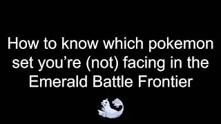 Thumbnail: Emerald battle frontier guide for recognizing trainer sets