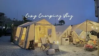 Thumbnail: Camping Vlog 🌱 Setting up a 36kg Tent | One Ground Campsite | ASMR camp | Naturehike Air 12x