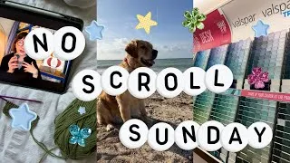 Thumbnail: having a no scroll sunday 📱🚫 | learning to knit | book review 