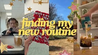 Thumbnail: trying to find a new routine | workout routine | tapestry crochet | hair refresh ⭐️