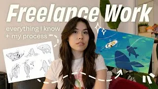 Thumbnail: My Entire Freelance Process: finding clients, briefing & the animation process 🌱🐋