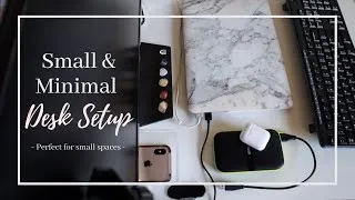 Thumbnail: Minimal Desk Setup Tour for Students & WFH | Perfect for Small Spaces in 2021 | Shyan Renée