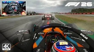 Thumbnail: McLaren MCL40 by Oscar Piastri – Heavy Rain 2026 Japanese GP | F1 26 Logitech G29 Gameplay
