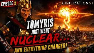 Thumbnail: Tomyris Just Went NUCLEAR And Everything Changed! - Civ 6 One City Challenge Ep.5