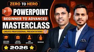 Thumbnail: PowerPoint Beginner to Advanced Masterclass | Complete Microsoft PowerPoint Course (2026)