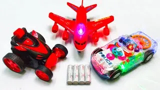 Thumbnail: 3D Lights Airbus A38O & 3D Lights Gear Police Car  Unboxing | Rc Stunt Car | Police Car | aeroplane