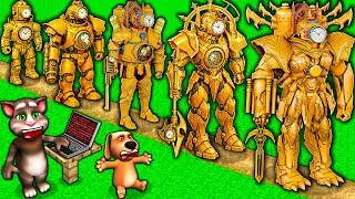 Thumbnail: UPGRADE of CLOCK MAN TITAN BOSS vs SKIBIDI TOILET and SPEAKER MAN vs TV WOMAN in MINECRAFT animation