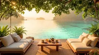 Thumbnail: Tropical Canopy Beach Jazz Music | Smooth Golden Lounge Jazz & Serene Lagoon Views to Relax Now