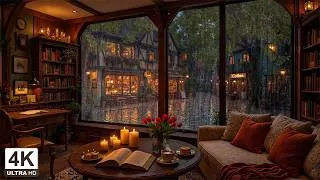 Thumbnail: Restful Jazz in Quiet Café Lounge ☕ Serene Piano Jazz with Rainy Therapy For Study & Work