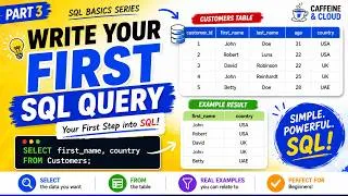 Thumbnail: Write Your First SQL Query in 10 Minutes | SQL Tutorial for Beginners | SQL Basics Part 3 #sql