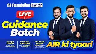 Thumbnail: AIR in CA Foundation Jan 2027 | Most Detailed Batch - CA Foundation | CA Hardik Manchanda |