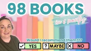 Thumbnail: 98 Books in 6 Months?! Rapid Fire Book Recommendations 📖✨
