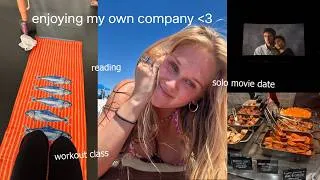 Thumbnail: solo date with myself! - workout class, reading, taking myself to eat + movies