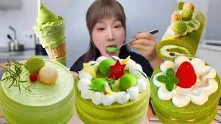 Thumbnail: ASMR | 🍰 All chocolate matcha fruit cream cakes 🍰 #mukbang #cake #food #eating #eatingshow #foodie