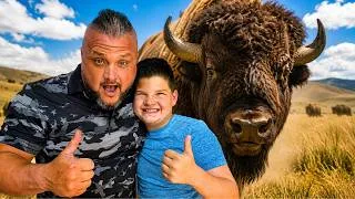 Thumbnail: Caleb Meets GIANT Wild Buffalo! 🦬