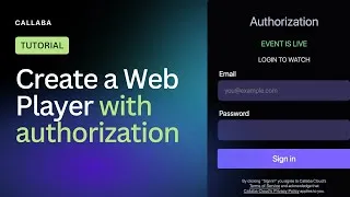 Thumbnail: Set up User Authorization for Web Player